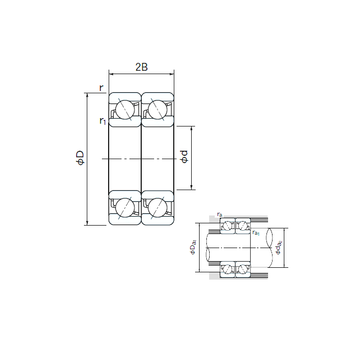 7307BDT NACHI Angular Contact Ball Bearings