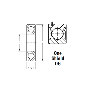 201KDG Timken Deep Groove Ball Bearings